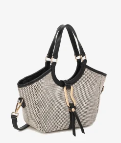 Mujer pabloochoa.shoes Bolsos*Bolso de rafia 21022 en negro