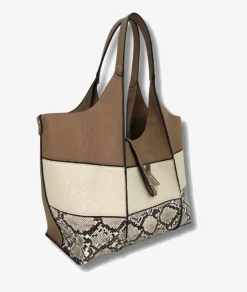 Mujer Martina K Bolsos*Bolso 7826 en serpiente taupe