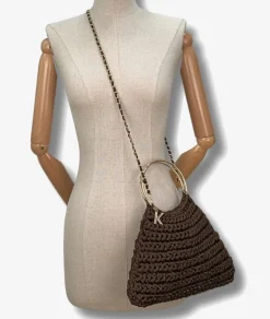 Mujer Martina K Bolsos*Bolso textil 9702 en marrón