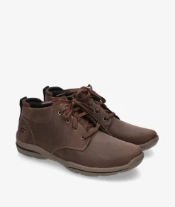 Hombre Skechers Botines*Botas 64857 en nobuck marrón