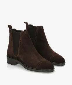 Mujer LOL Botines*Botines BERA 7236 en serraje marrón