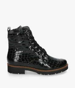 Mujer Pitillos Botines*Botines 10774 en charol negro