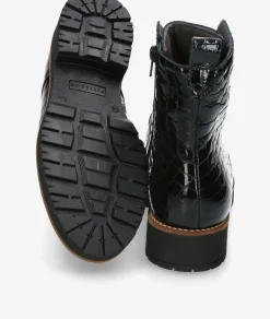 Mujer Pitillos Botines*Botines 10774 en charol negro
