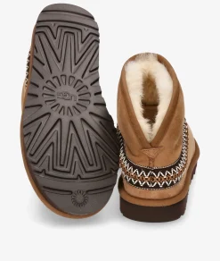 Mujer UGG Botas|Botines*Botines CLASSIC MINI CRESCENT en cuero