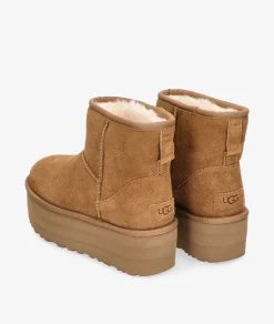 Mujer UGG Botas|Botines*Botines CLASSIC MINI PLATFORM en cuero