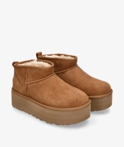 Mujer UGG Botas|Botines*Botines CLASSIC ULTRA MINI PLATFORM en cuero