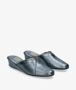 Mujer pabloochoa.shoes Zapatillas De Casa*Chinela KOSMA 6558 en jeans metalizado