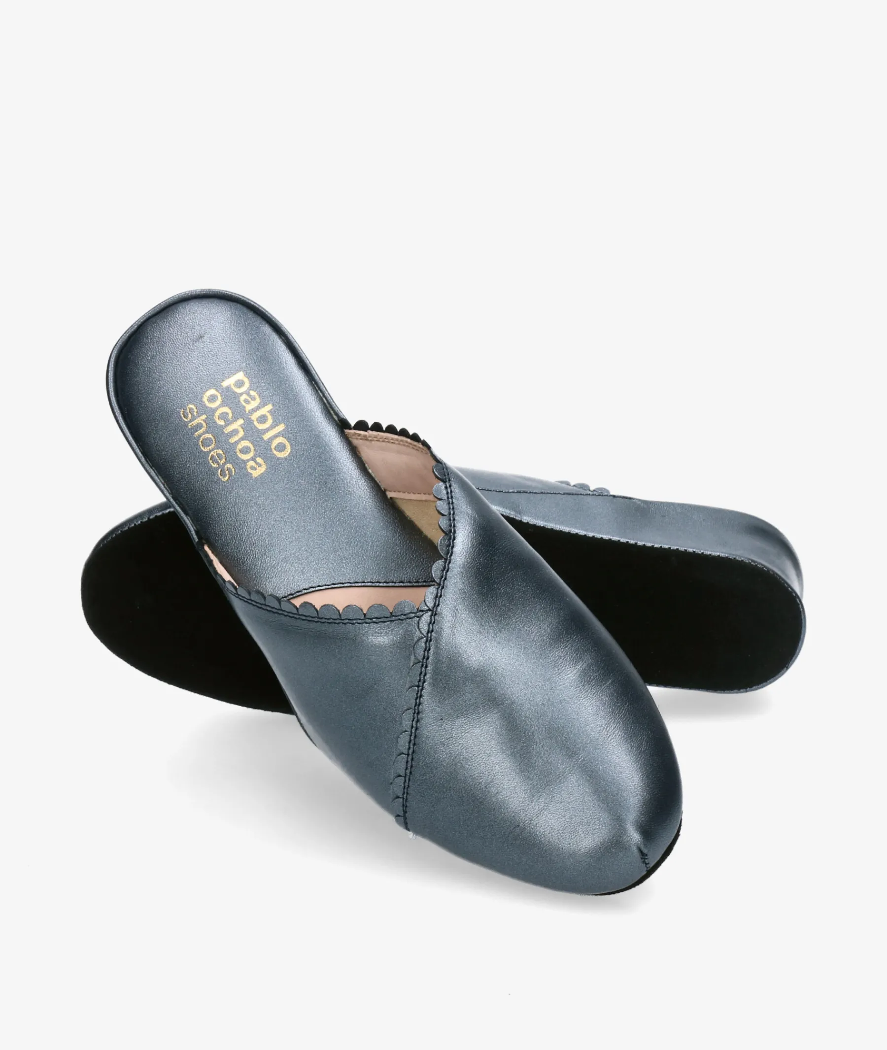 Mujer pabloochoa.shoes Zapatillas De Casa*Chinela KOSMA 6558 en jeans metalizado