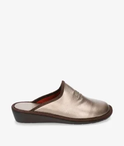 Mujer Nordikas Zapatillas De Casa*Chinela 281-O/8F en metalizado