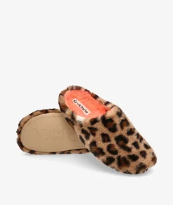Mujer Victoria Zapatillas De Casa*Chinela 1081124 en leopardo