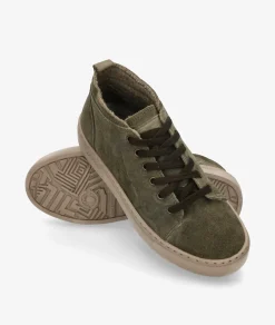 Mujer Natural World Botines*Deportivos 6122 en serraje kaki