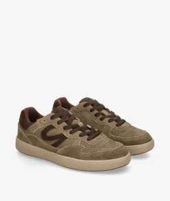 Hombre Natural World Deportivos*Deportivos 8456 en serraje taupe