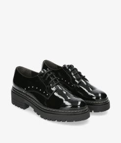 Mujer Kénnebec Bluchers Y Zapatos Con Cordones*DOBLE PISO 684 TACHITAS en charol
