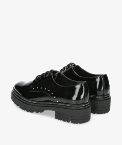 Mujer Kénnebec Bluchers Y Zapatos Con Cordones*DOBLE PISO 684 TACHITAS en charol