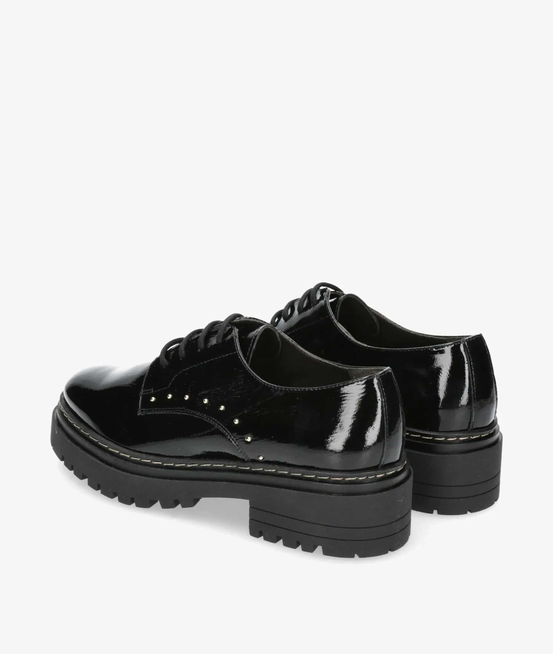 Mujer Kénnebec Bluchers Y Zapatos Con Cordones*DOBLE PISO 684 TACHITAS en charol