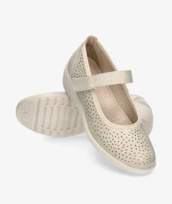 Mujer Amarpies Zapatos Confort|Merceditas*Merceditas 30121 en beige