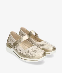 Mujer Amarpies Zapatos Confort|Merceditas*Merceditas 30064 en beige