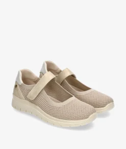 Mujer Amarpies Zapatos Confort|Merceditas*Merceditas 30035 en beige
