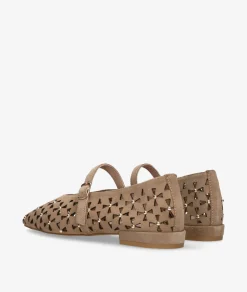 Mujer pabloochoa.shoes Merceditas*Merceditas SR1582 en serraje taupe