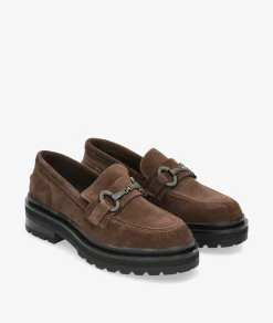 Mujer pabloochoa.shoes Mocasines*Mocasines EVA PARIS 27971 en serraje marrón