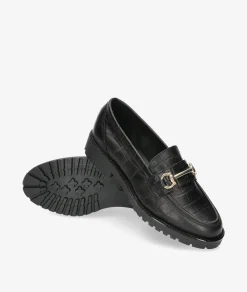 Mujer Funny Lola Mocasines*Mocasines 3136 en coco negro