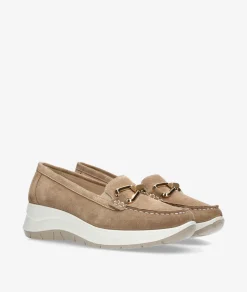 Mujer Imac Mocasines*Mocasines 105161 en serraje taupe