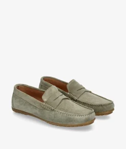 Hombre pabloochoa.shoes Zapatos Casual|Mocasines*Mocasines 82223 en serraje kaki
