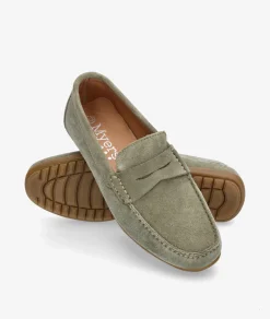 Hombre pabloochoa.shoes Zapatos Casual|Mocasines*Mocasines 82223 en serraje kaki