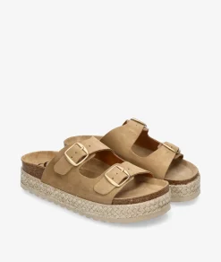 Mujer bloom&you Sandalias*Sandalias bloom&you NENUFAR DOBLE en serraje taupe