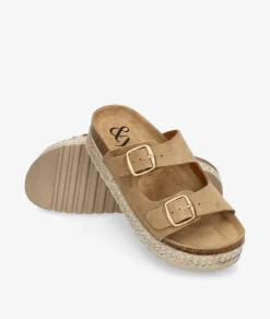 Mujer bloom&you Sandalias*Sandalias bloom&you NENUFAR DOBLE en serraje taupe