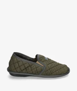 Hombre Bio Relax Zapatillas De Casa*Zapatillas de casa 1566 en caki