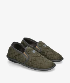 Hombre Bio Relax Zapatillas De Casa*Zapatillas de casa 1566 en caki