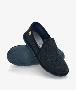 Hombre Nordikas Zapatillas De Casa*Zapatillas de casa 2631 en azul marino