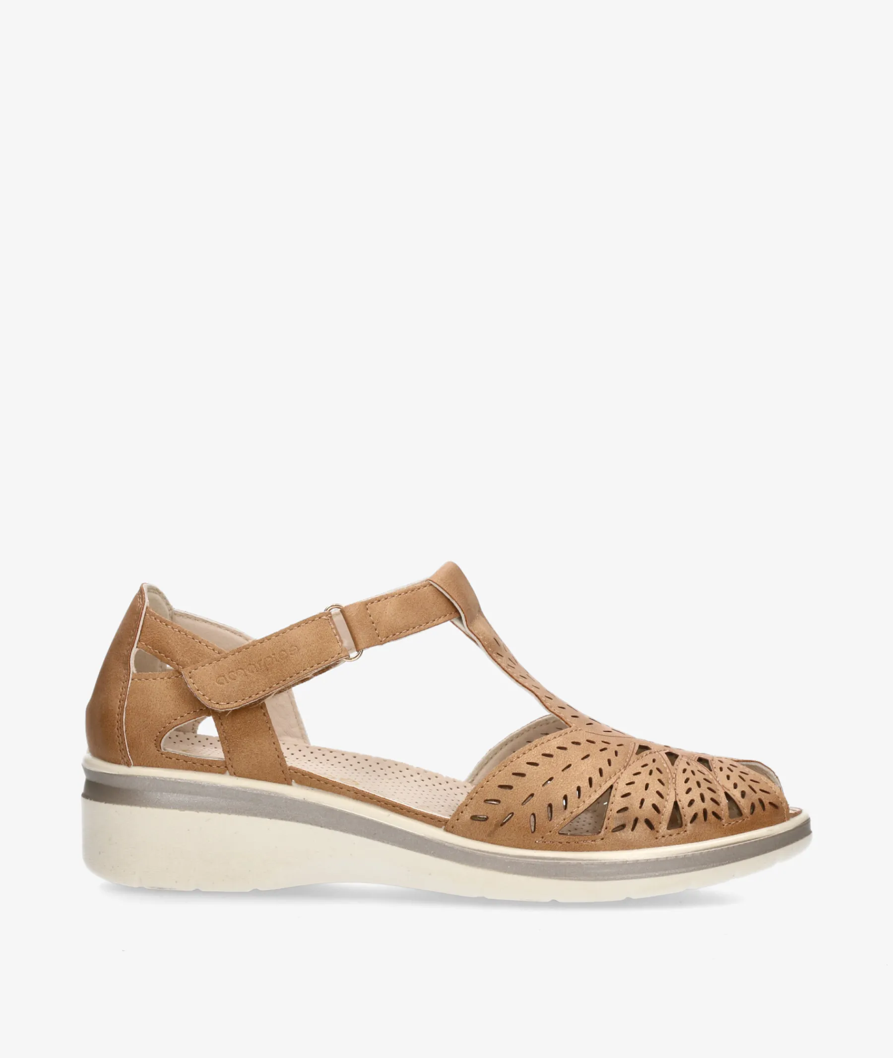 Mujer Amarpies Sandalias*Zapatos confort 30030 en cuero