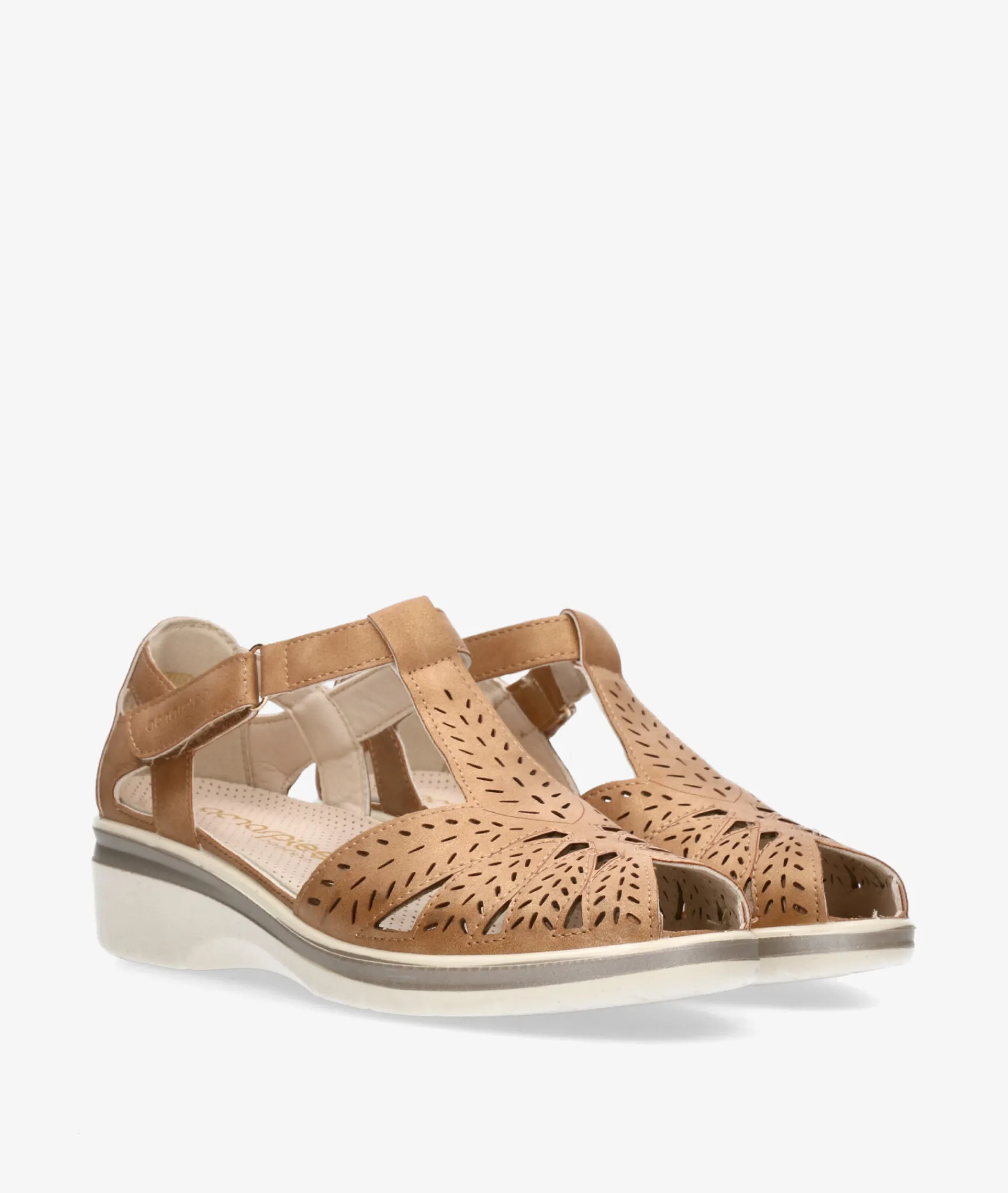 Mujer Amarpies Sandalias*Zapatos confort 30030 en cuero