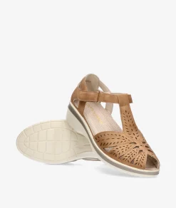 Mujer Amarpies Sandalias*Zapatos confort 30030 en cuero