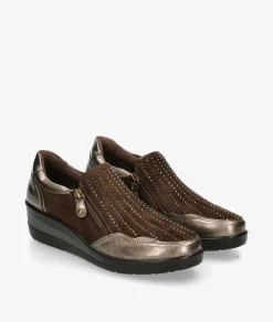 Mujer Amarpies Zapatos Confort*Zapatos confort 29385 en metalizado