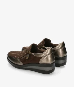 Mujer Amarpies Zapatos Confort*Zapatos confort 29385 en metalizado