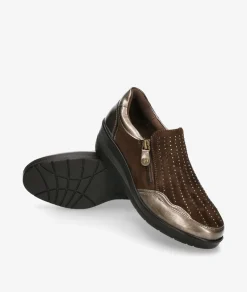 Mujer Amarpies Zapatos Confort*Zapatos confort 29385 en metalizado