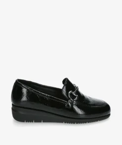 Mujer St Gallen Mocasines*Zapatos confort St. Gallen ESTRIBI 23-05-21771 ART 19541 en charol negro