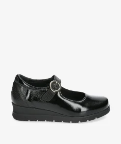 Mujer Valeria´s Zapatos Confort|Merceditas*Zapatos confort 1522 en charol negro
