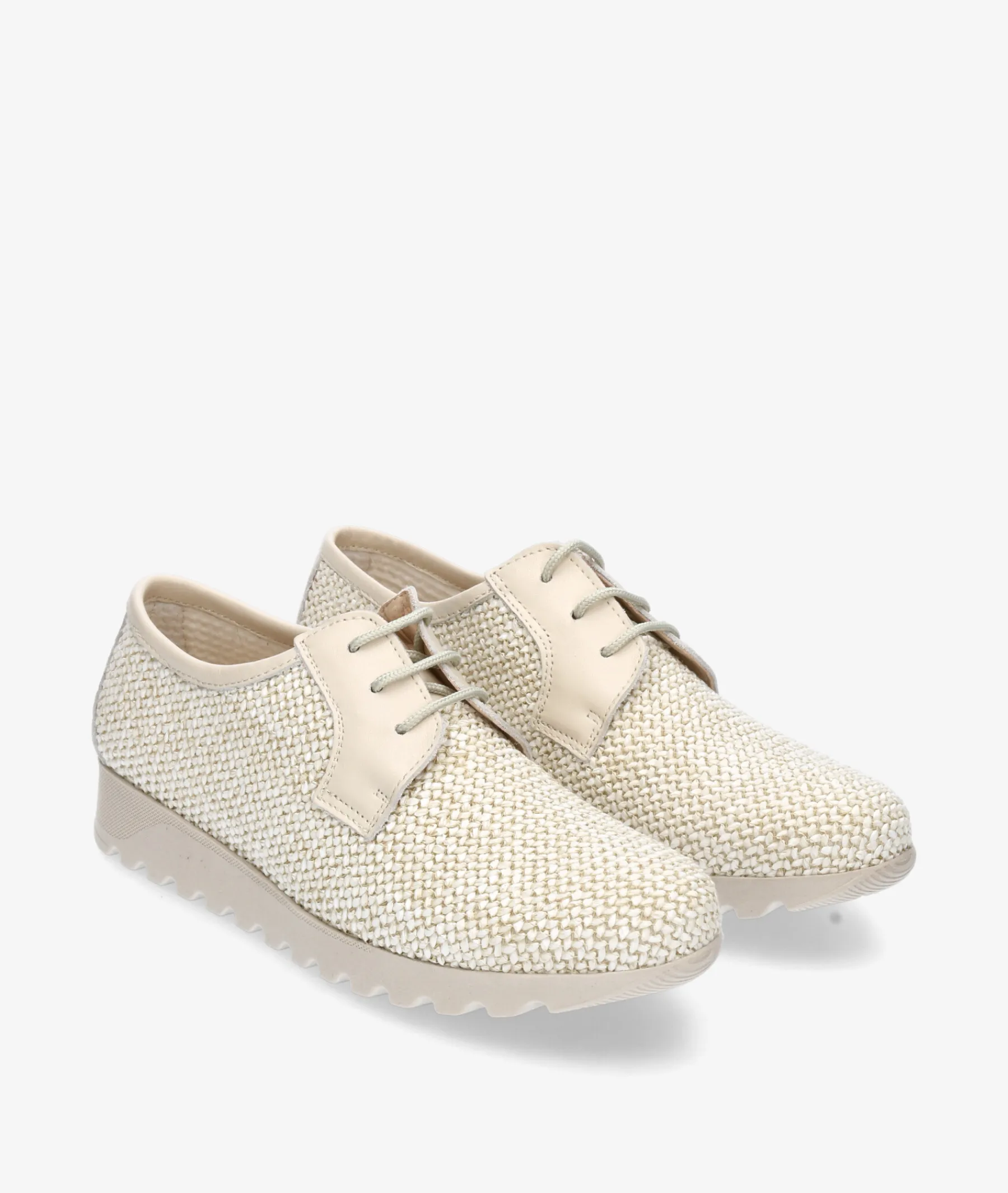 Mujer Kénnebec Bluchers Y Zapatos Con Cordones*Zapatos inglés 8210 RAFIA en beige