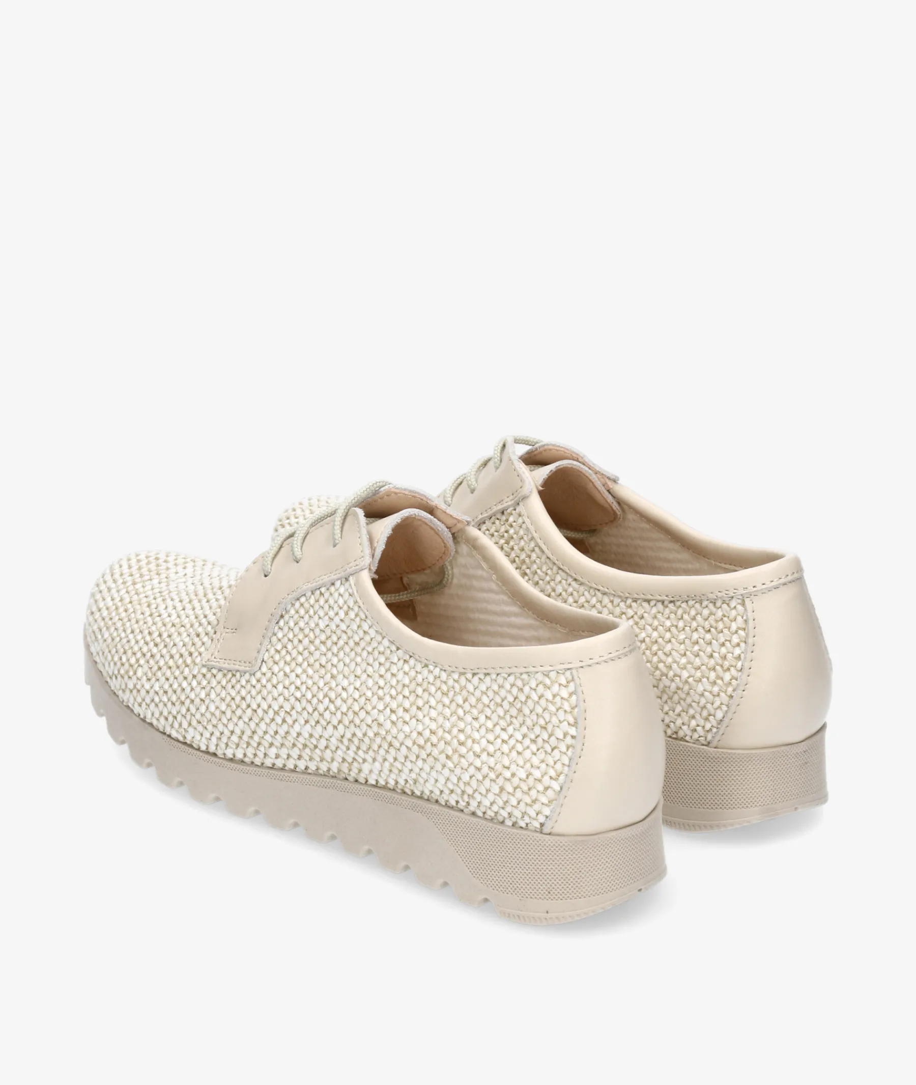 Mujer Kénnebec Bluchers Y Zapatos Con Cordones*Zapatos inglés 8210 RAFIA en beige