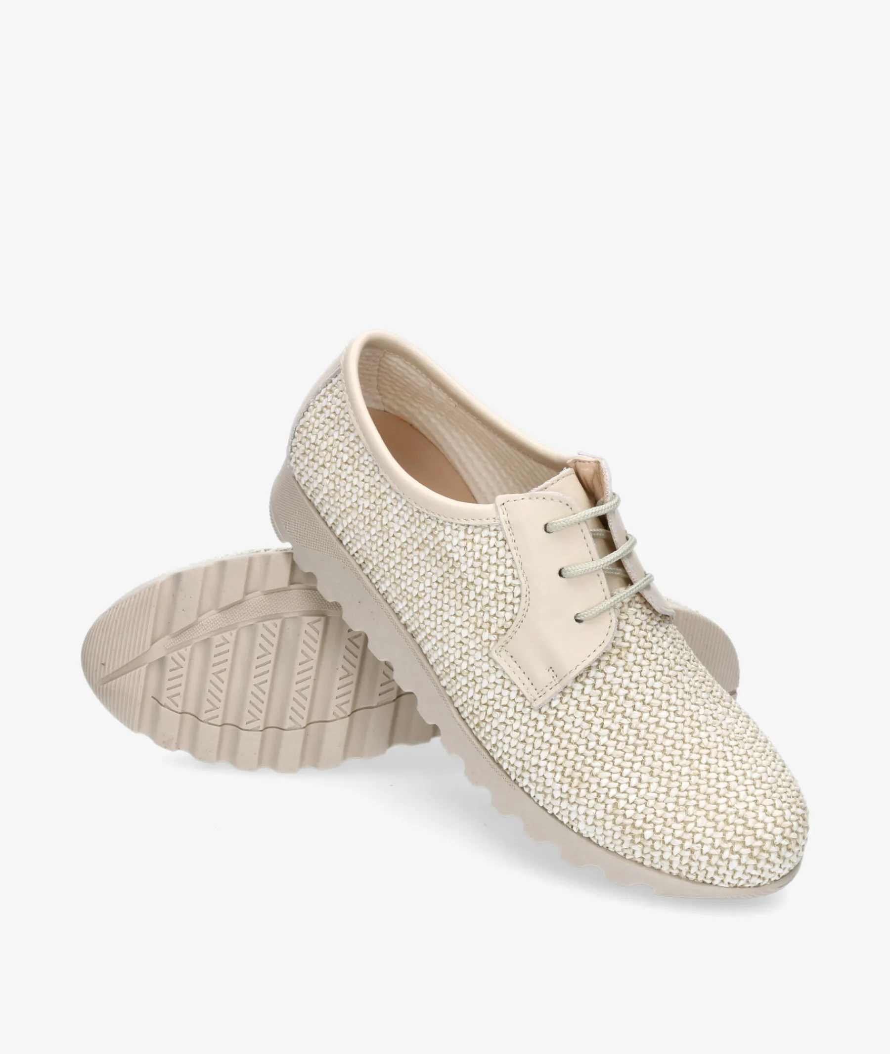 Mujer Kénnebec Bluchers Y Zapatos Con Cordones*Zapatos inglés 8210 RAFIA en beige