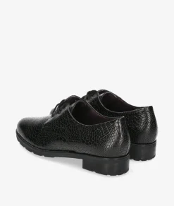 Mujer Pitillos Bluchers Y Zapatos Con Cordones*Zapatos inglés 10184 en negro
