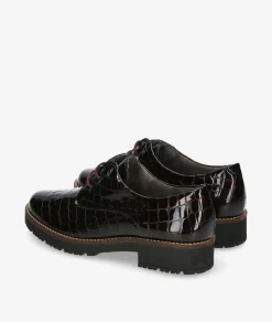 Mujer Pitillos Bluchers Y Zapatos Con Cordones*Zapatos inglés 10771 en charol