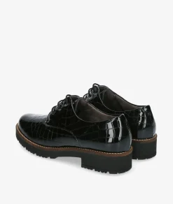 Mujer Pitillos Bluchers Y Zapatos Con Cordones*Zapatos inglés 10771 en charol