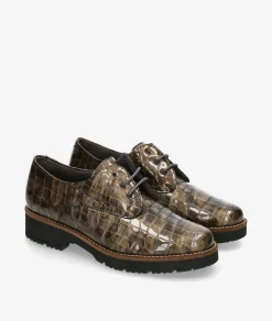 Mujer Pitillos Bluchers Y Zapatos Con Cordones*Zapatos inglés 10771 en charol