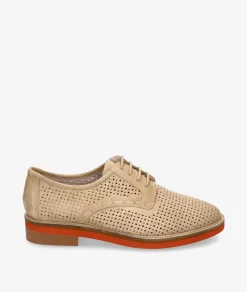 Mujer Stephen Allen Bluchers Y Zapatos Con Cordones*Zapatos inglés LAUR-27 2033-188 en ante camel