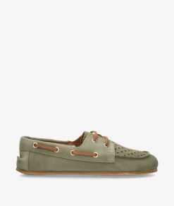Mujer Mustang Náuticos Mujer*Zapatos 56365 en serraje kaki